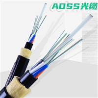 全介质自承式adss光缆24芯 100M跨距PE单模光电力复合通信光缆