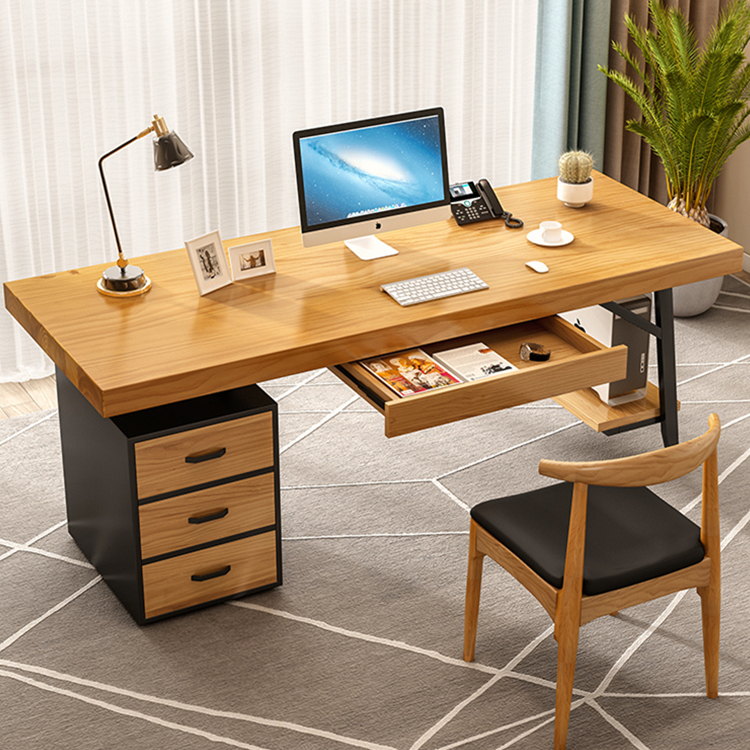 新中式办公桌现代简约办公家具实木电脑台