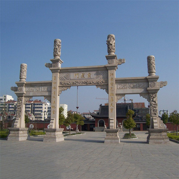 出售复古石牌坊 公园青石牌坊 石牌坊加工