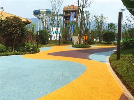 宜宾市  压模地坪施工   彩色透水混凝土材料销售