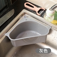 厨房水槽三角沥水篮 吸盘式洗菜盆 过滤水置物架 洗碗池抹布收纳挂篮