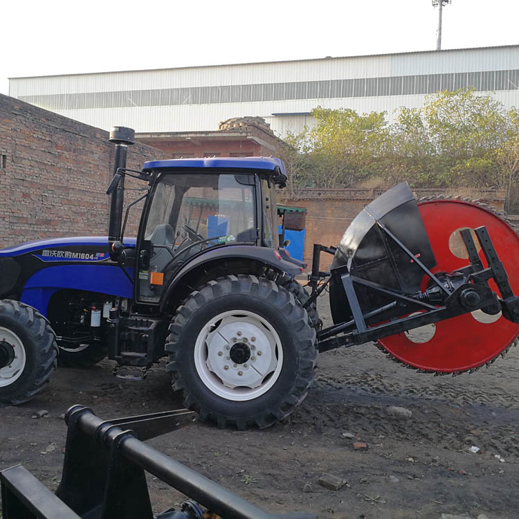 沈阳冻土层专用开沟机 明茂mt240四轮拖拉机带线缆开沟器