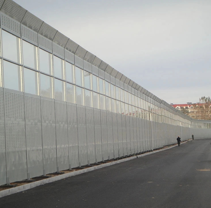 高速公路遮光声屏障 阳光板组合吸音围挡声屏障