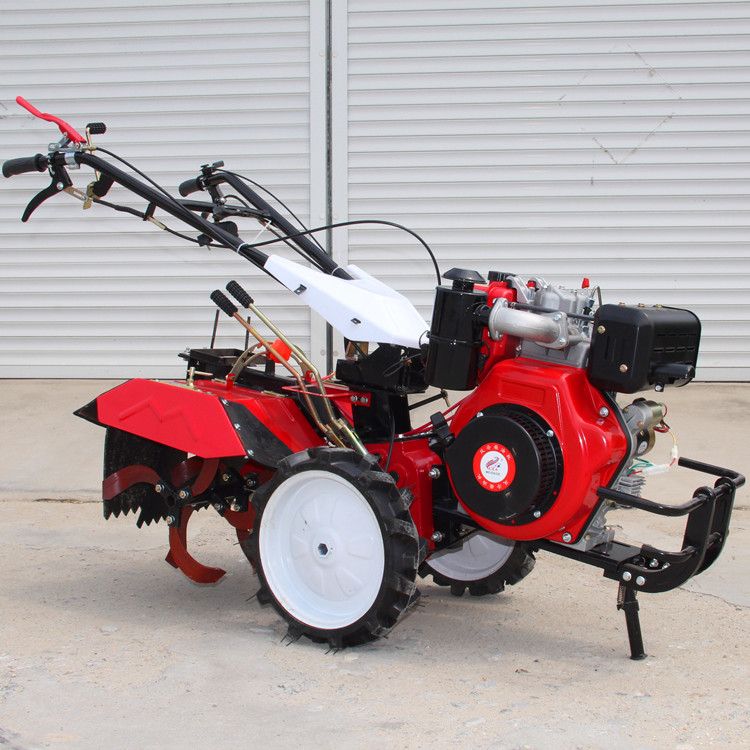 汽油柴油手扶微耕机新款链轨式犁地机高箱水田打浆机图片