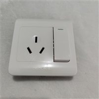 德顿墙壁开关 B6系列单开带三孔16A插座 86型暗装开关插座