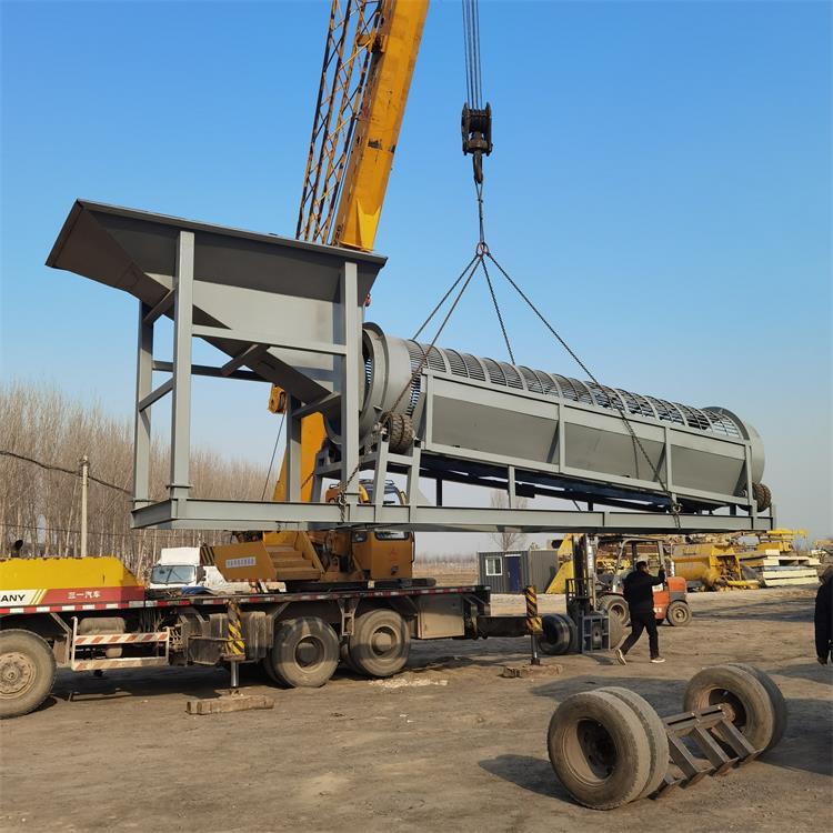 大型滚筒筛沙机矿山无轴沙石筛分机河卵石无轴筛沙机