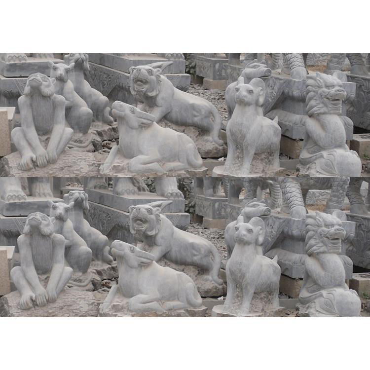 十二生肖园林雕塑 石雕十二生肖价格 艺博石雕 送货上门