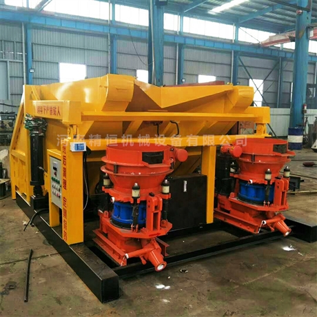 吊装混凝土喷浆机 精恒隧道一拖二双料斗喷浆机