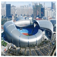 杭州外墙干挂铝单板施工 铝板幕墙安装 体育馆铝单板