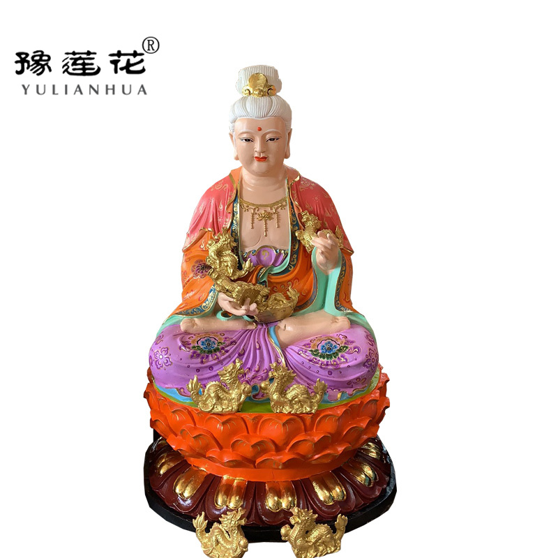 龙王龙母佛像寺庙供奉大型龙母娘娘佛像玻璃钢五龙圣母佛像制作