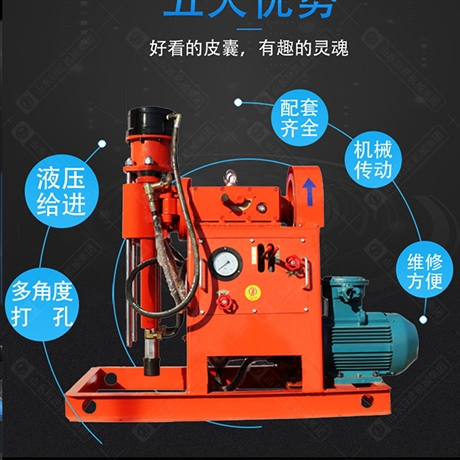 双液注浆钻机链接方式 水玻璃水泥 辽宁精恒双液注浆钻机