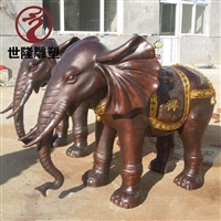 景区公园铜大象定制 铸铜动物雕塑 户外铜像摆件