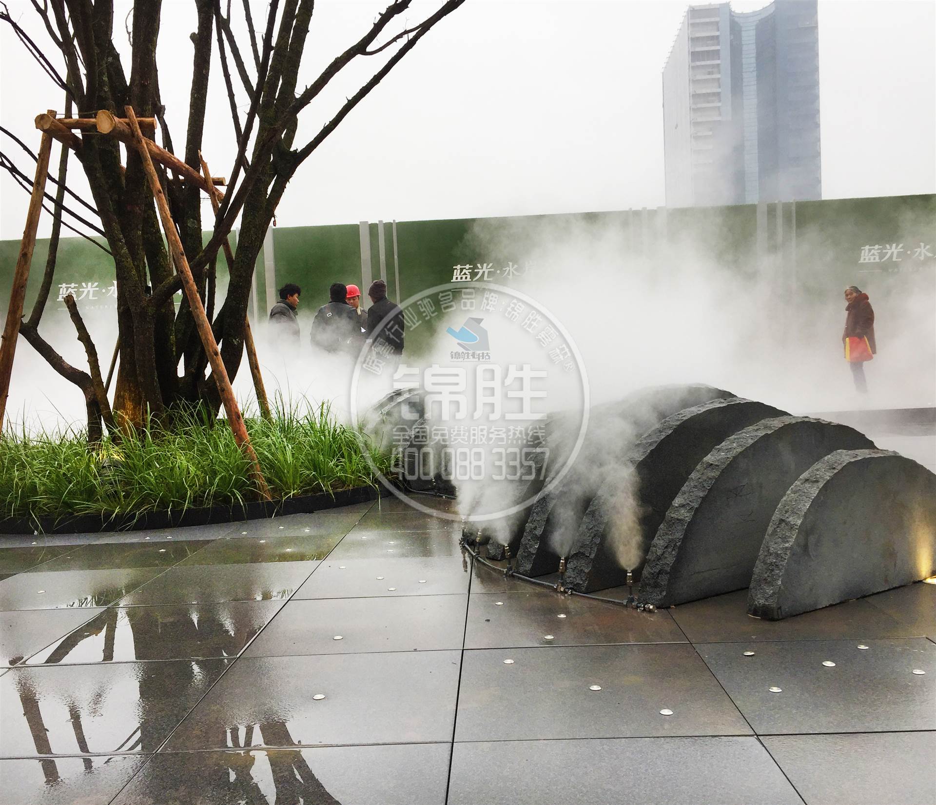 小區噴霧降溫園林景觀人造霧樓盤景觀人造霧