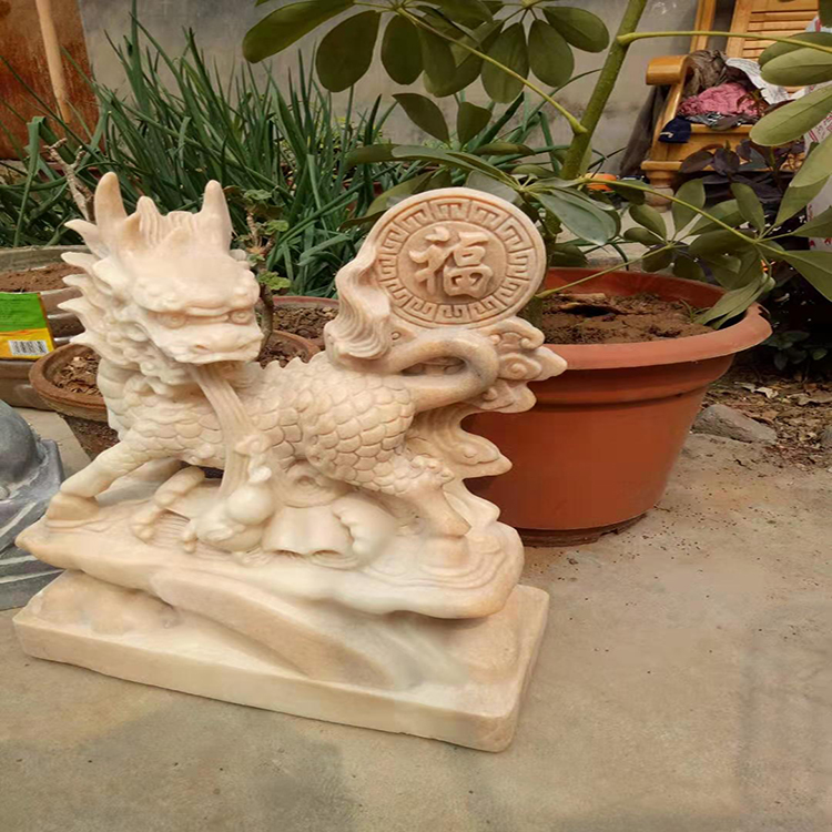 墓地青石麒麟大门石雕麒麟艺博石雕石麒麟价格