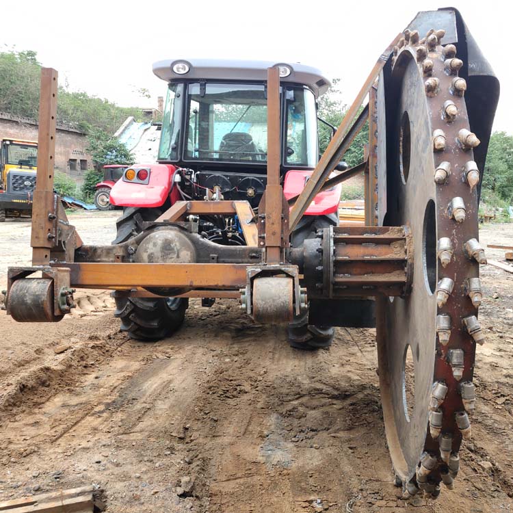 履带式工程开沟机 日照路缘石开槽机厂商 明茂圆盘式混凝土路面开沟机