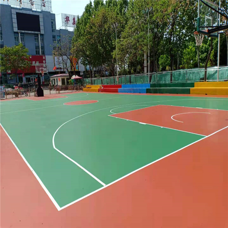 天津硅pu篮球场设计 硅pu弹性层价格 硅pu网球场 博尔健体育