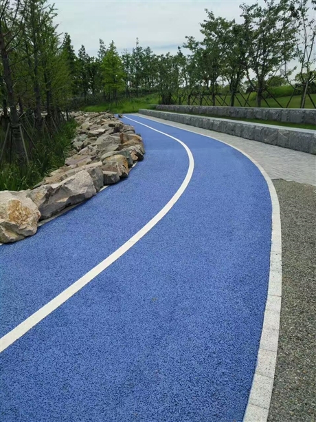 常德彩色透水混凝土材料 透水地坪 彩色路面施工