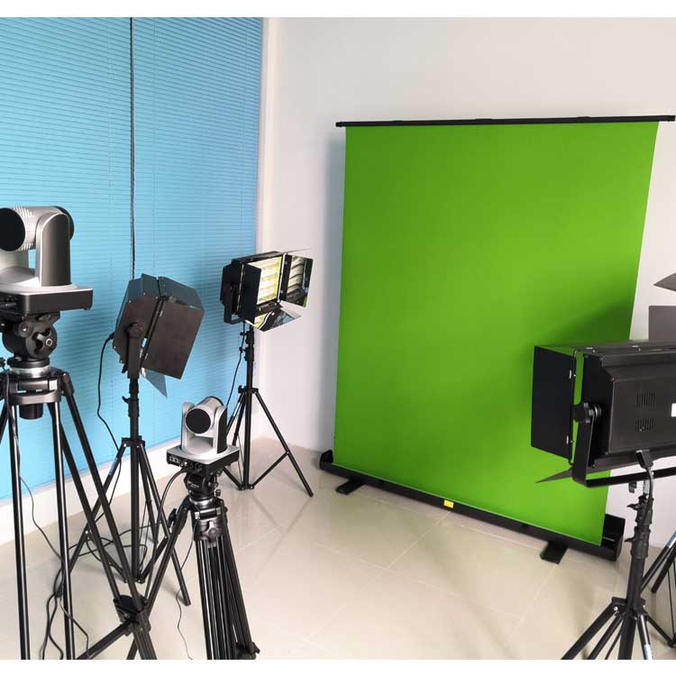 简易虚拟直播间小学校园电视台整体搭建