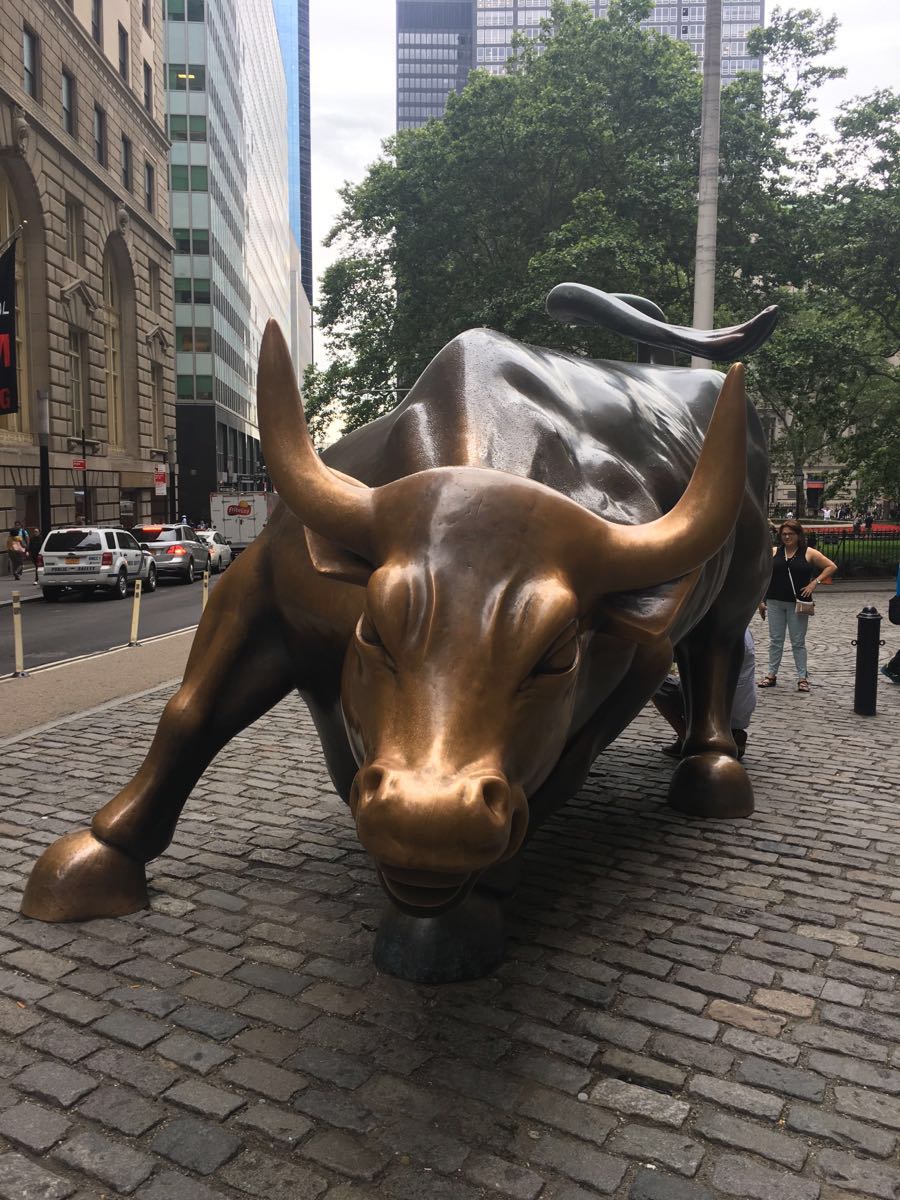 美国华尔街铜牛图片