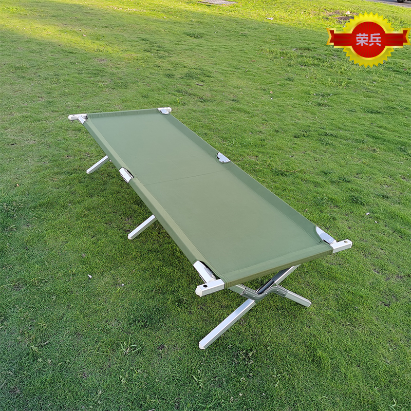 单人折叠床 户外便携 制式训练 军绿 野战折叠床