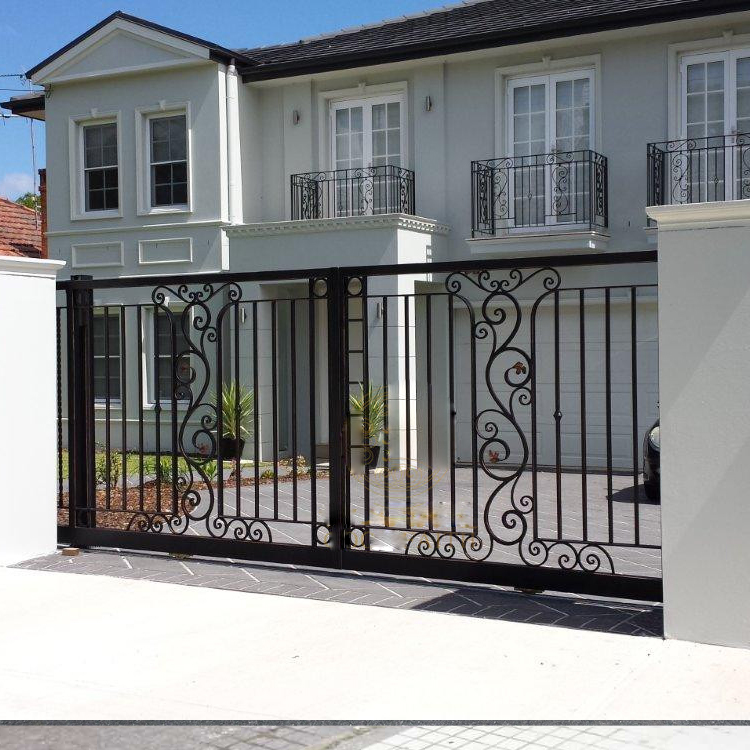 订制农村别墅门制成品铁艺大门移动别墅房别墅院门款式铁艺庭