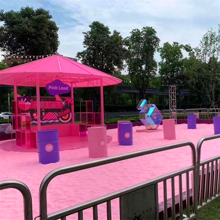 人工沙滩用粉色彩砂 沙滩施工用彩色沙子 真石漆用彩砂粉色彩砂