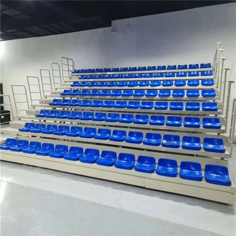 体育馆可伸缩活动看台座椅 篮球馆前置翻板座椅