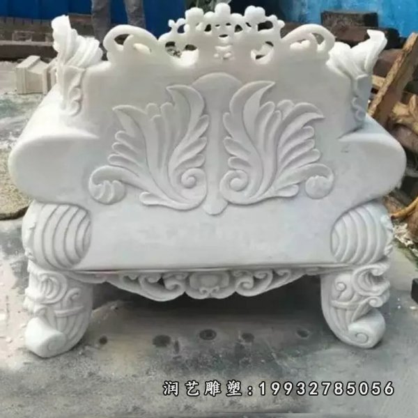 欧式沙发汉白玉雕塑