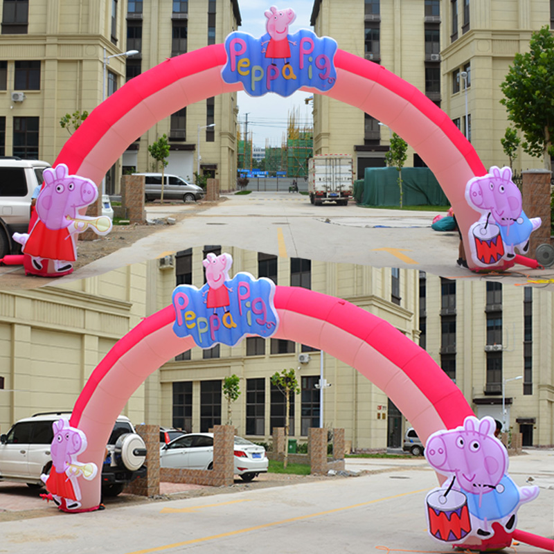 广告拱门定制四方方形充气彩虹门