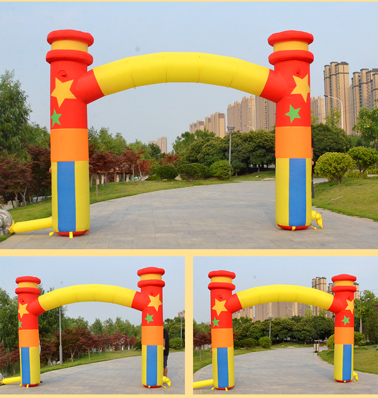 定做制作加厚广告活动气模 装饰夜光开业庆典 彩虹跑步赛事充气拱门