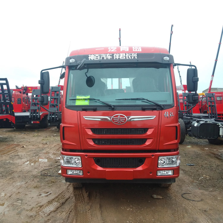 解放龙v平板运输车黄牌单桥平板车