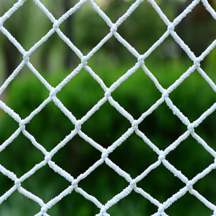 安全平网白色安全网篮球场围网球有结无结绳网