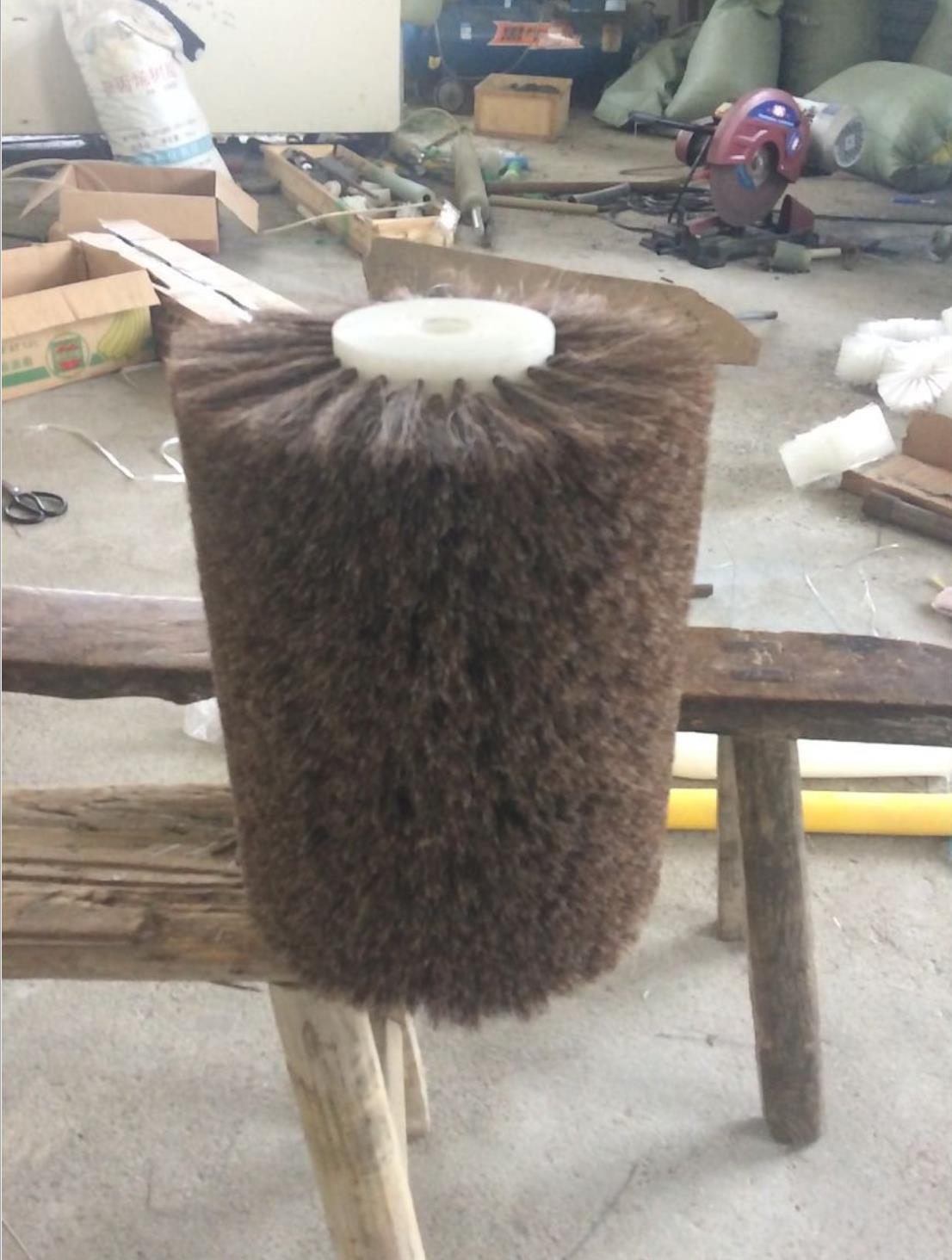 安徽厂家支持定制 马毛毛刷辊 猪鬃毛毛刷辊 工业机械抛光毛刷辊