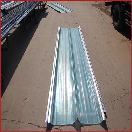 耐腐阻燃角驰760型钢边咬口采光板带铁边采光瓦