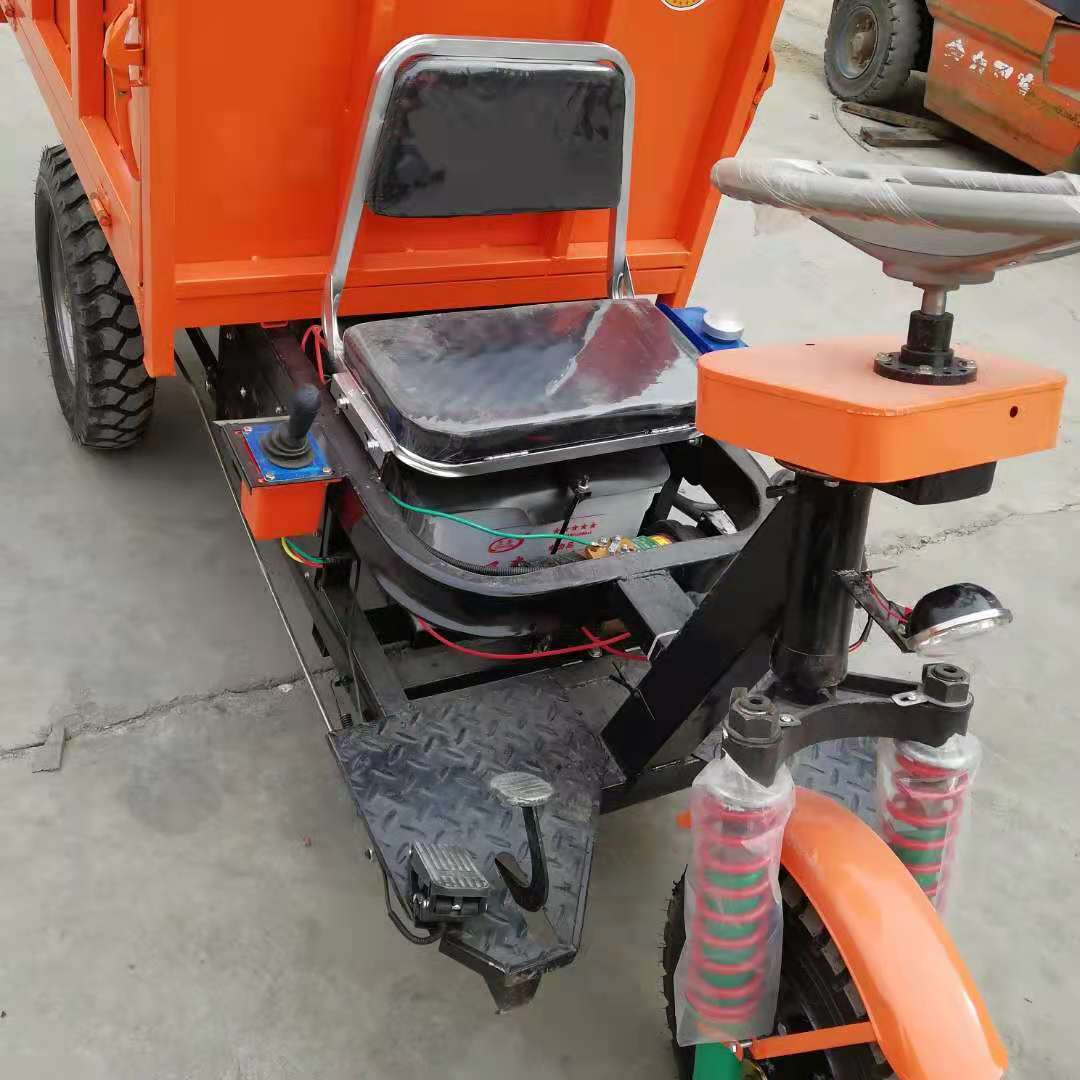 小型厂房运输车 1吨电动翻斗车 迷你工程车 定制微型自卸手卸运输车