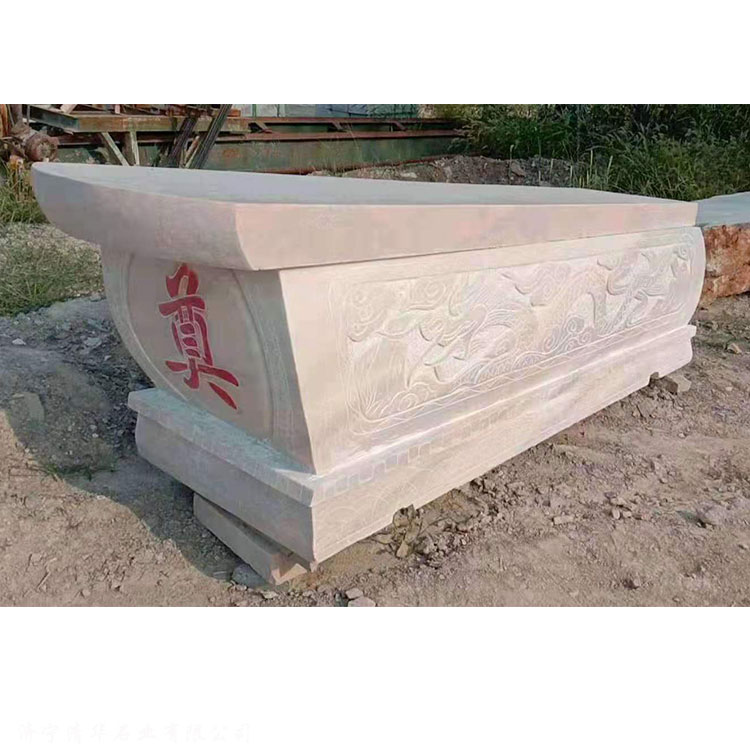 石棺材加工厂 定制家族坟地石头棺材