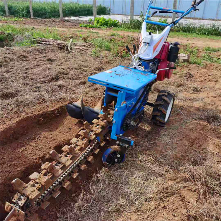 小型鏈條開溝機 管道工程開槽機價格 普航 挖溝機