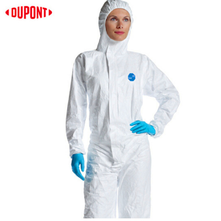 杜邦防护服1422a防静电衣连体带帽无尘防化喷漆全身隔离工作服