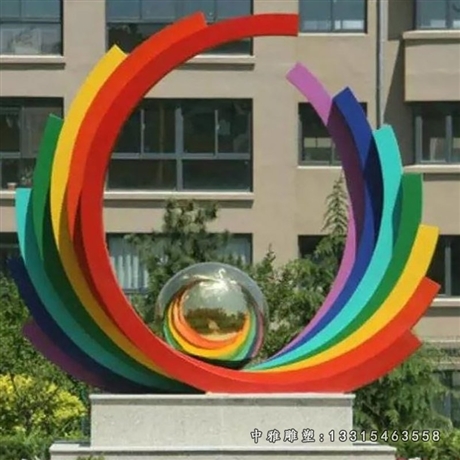 廠家推薦安徽不銹鋼公園彩虹雕塑價格 圖集