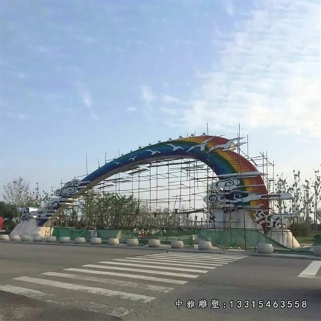 廠家推薦江蘇不銹鋼公園彩虹雕塑2022年報價 制作圖