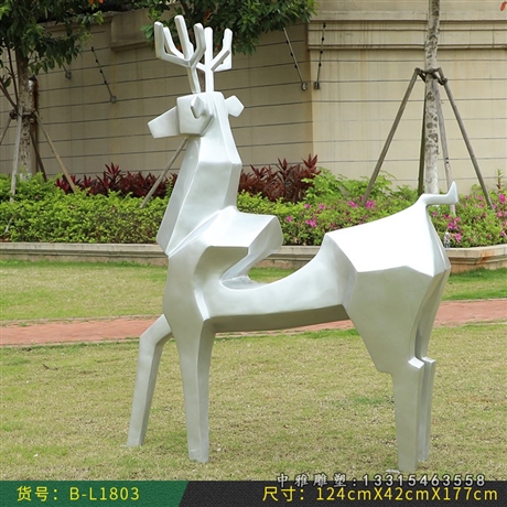廠家推薦陜西不銹鋼抽象鹿雕塑價(jià)格 高清圖