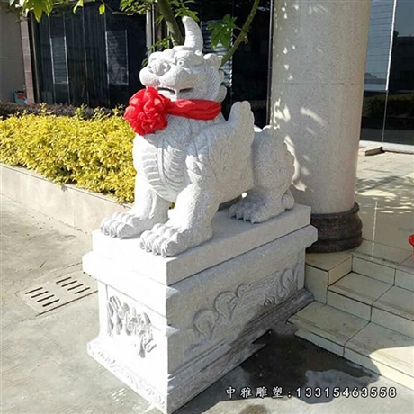 廠家推薦重慶石雕門口獨(dú)角獸雕塑24小時(shí)市場價(jià)格高清圖