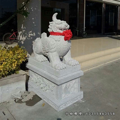 廠家推薦香港公園石雕獨角獸價格  安裝圖