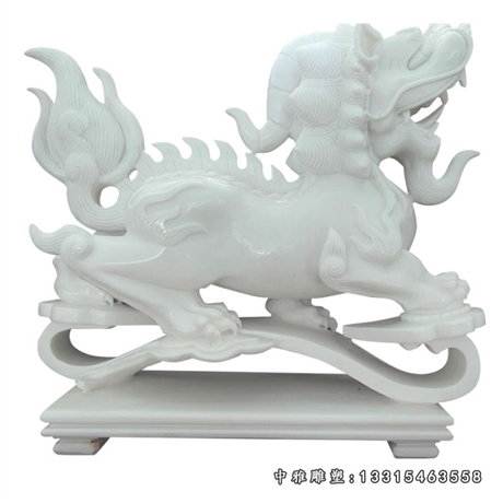廠家推薦重慶石雕門口獨(dú)角獸雕塑價格  安裝圖