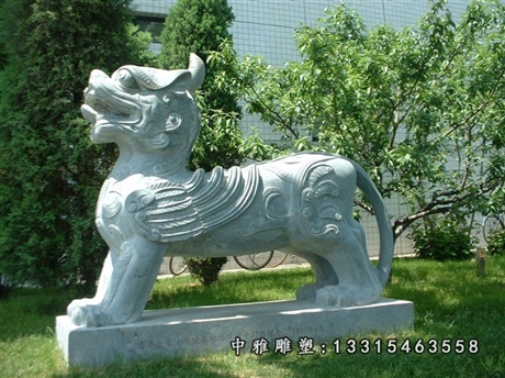 廠家推薦香港神獸石雕獨(dú)角獸24小時市場價格安裝圖