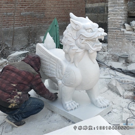 廠家推薦重慶公園石雕獨(dú)角獸價(jià)格  安裝圖