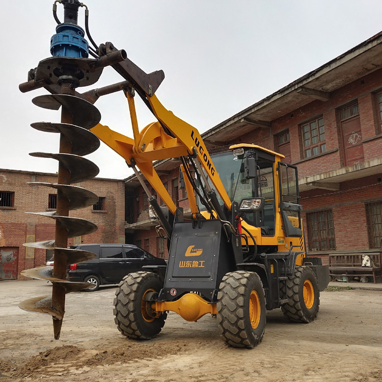 打电线杆洞的工具 明茂nk3900装载机改水泥杆挖坑机 新型电线杆挖坑机