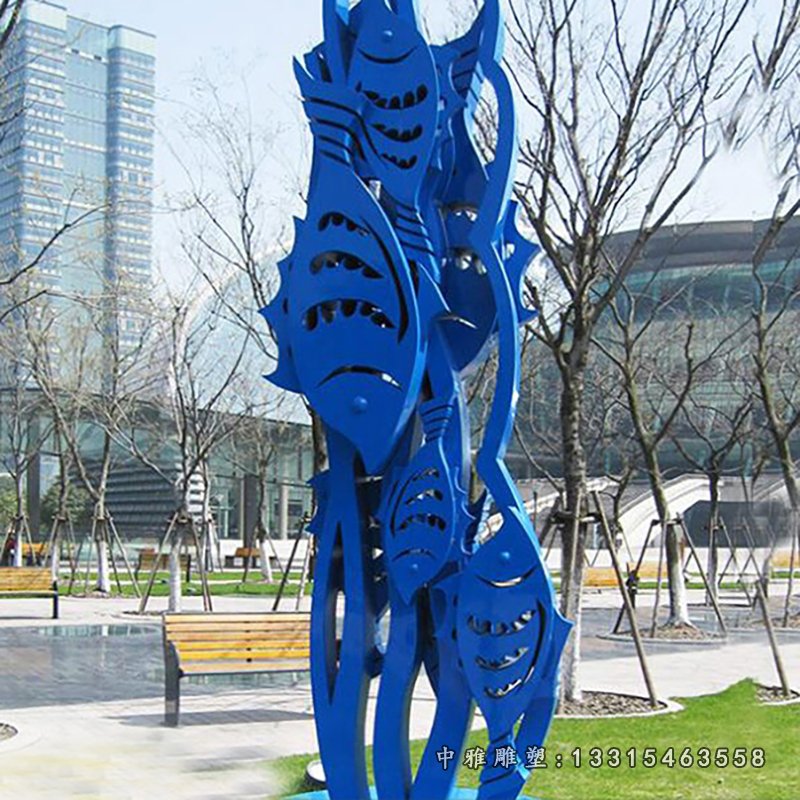 不锈钢抽象镂空剪纸雕塑