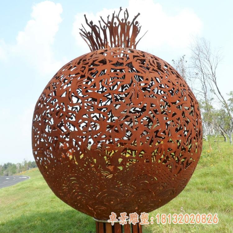 公园镂空球造型不锈钢雕塑