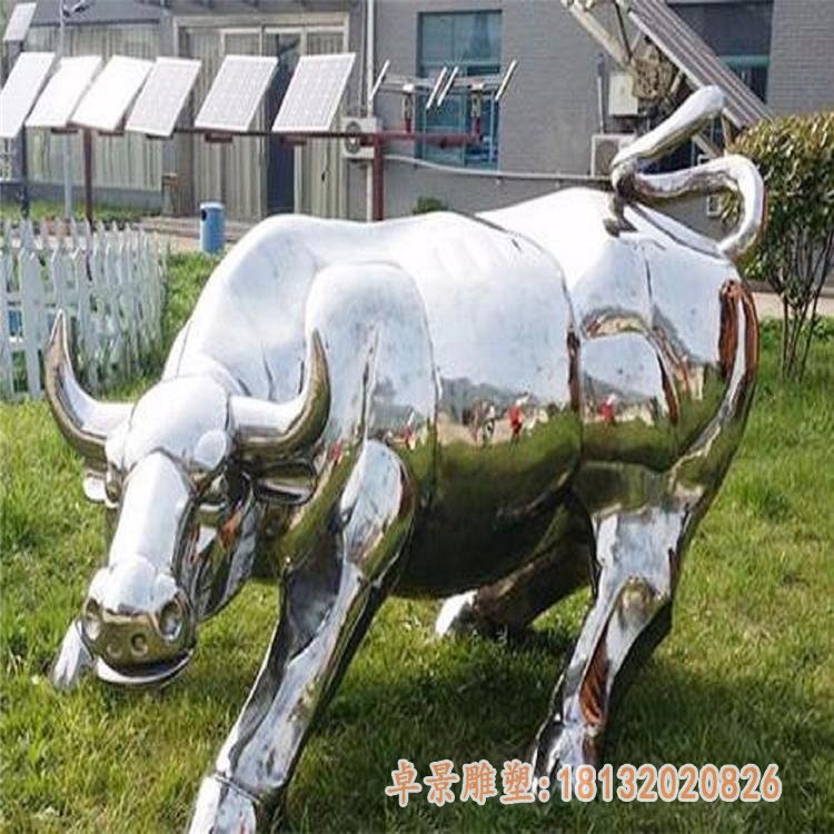 公园不锈钢生肖牛雕塑